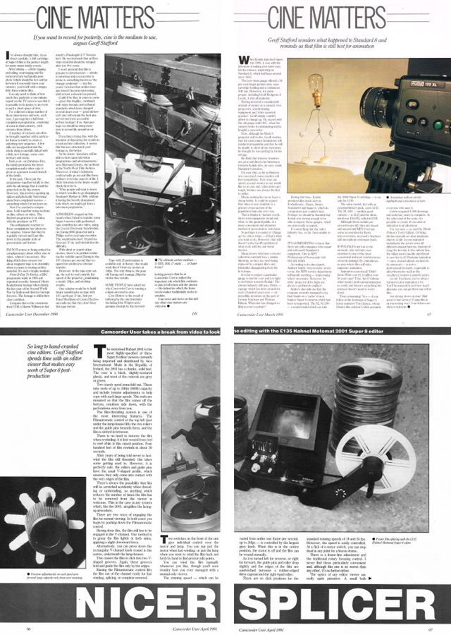 The Cine Matters column and a Super8 film splicer review