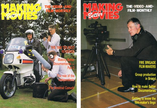 Articles about video units at the police and fire service for Making Better Movies magazine in 1988